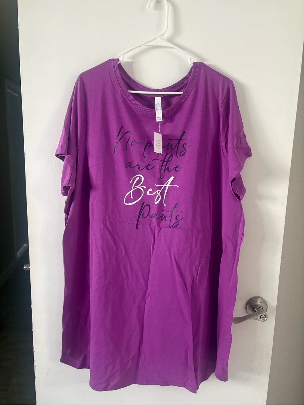 Lane Bryant Purple Graphic Sleep Dress - "No Pants Are the Best Pants"
